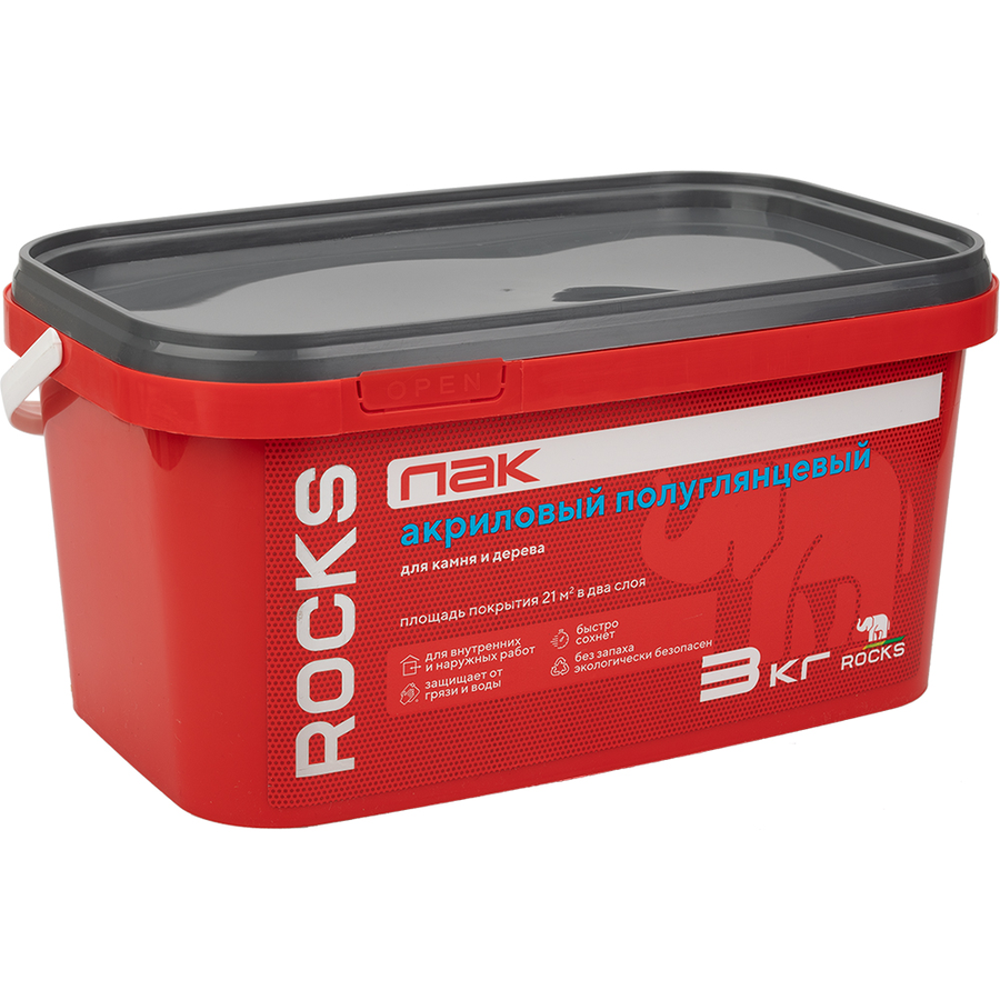 Лак акрил для камня и дерева Rocks 3 кг, предпросмотр