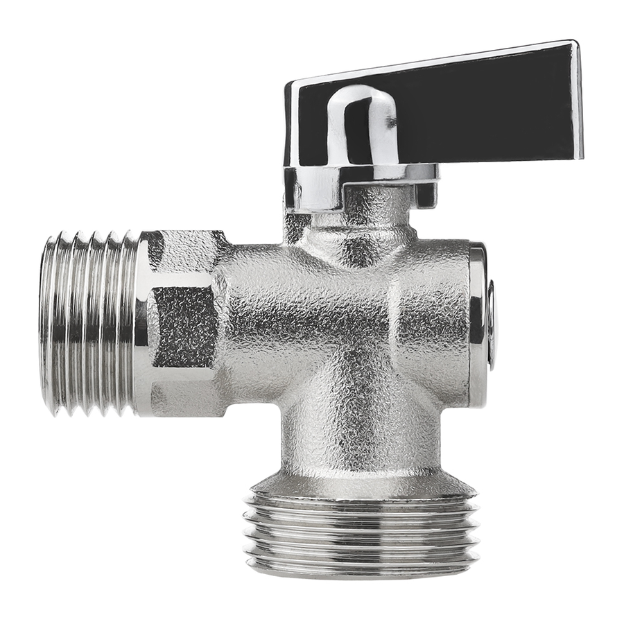 Кран шаровой угловой MasterProf D 1/2"х3/4" латунь никель, превью