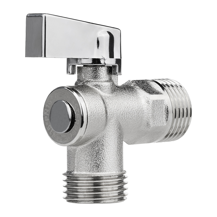 Кран шаровой угловой  MasterProf D 1/2"латунь никель, превью