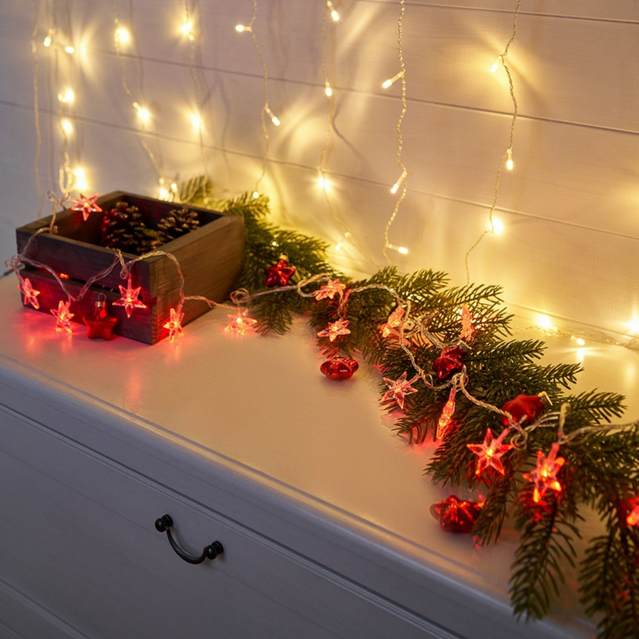 Гирлянда Neon-Night светодиодная Звездочки 20 LED 2.8 м, красный, предпросмотр