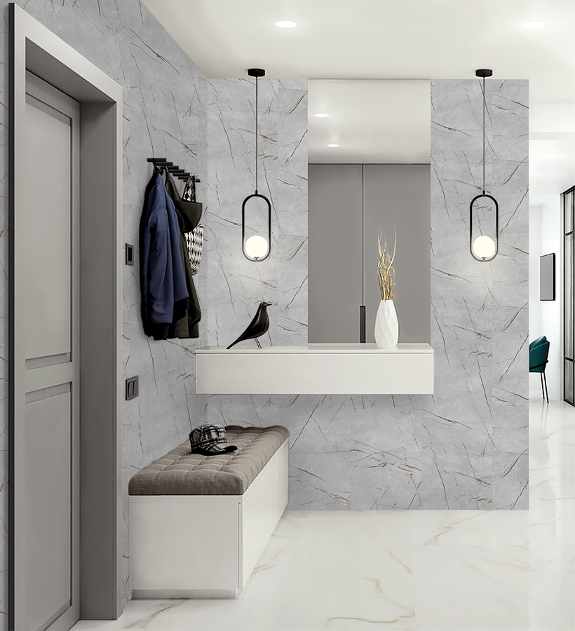 Панель ПВХ Stella Light Slim Мрамор Грей 673/1, предпросмотр