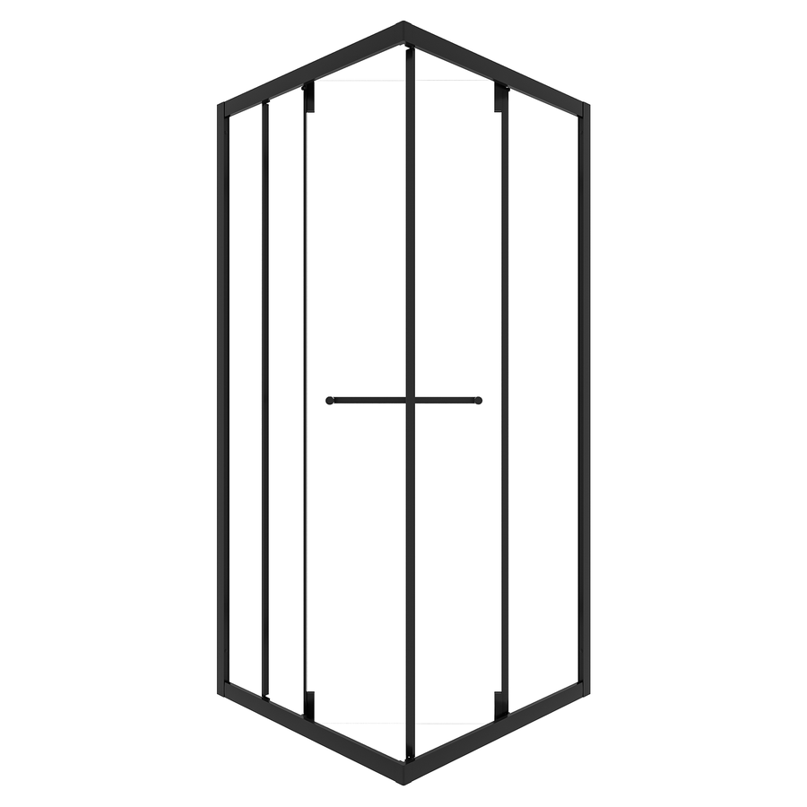 Душевой угол Calipso 90x90x195см, профиль чёрный, 6мм, превью