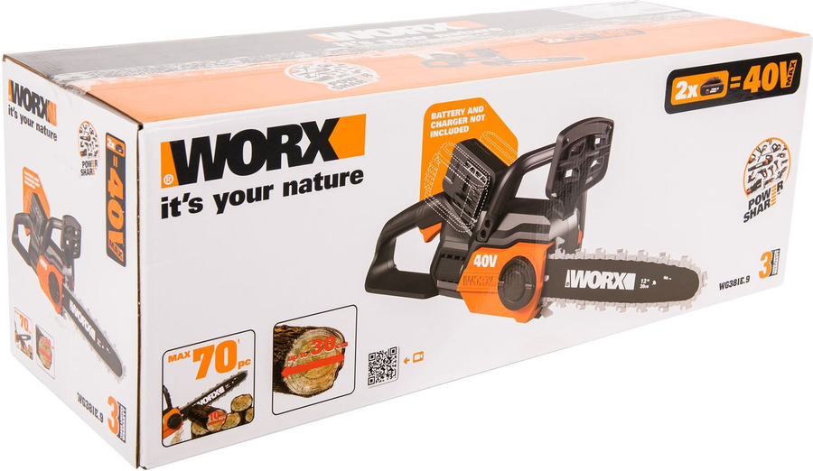 Аккумуляторная пила Worx WG381E.9 без АКБ и ЗУ, превью