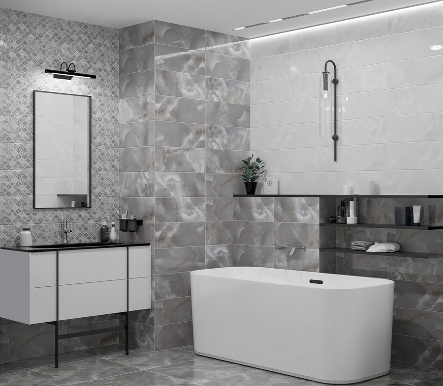 Плитка Настенная Azori Talisman белый 20,1Х50,5 см 1,62 м², предпросмотр