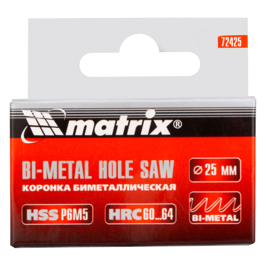 Коронка для металла Matrix BIMETAL 72425 25 мм, предпросмотр