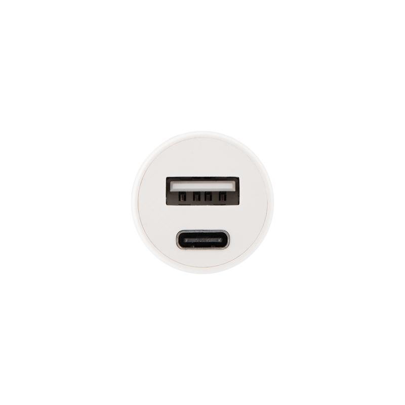 Автомобильное зарядное устройство REXANT АЗУ 2,4 А USB-A+USB-C белое, предпросмотр