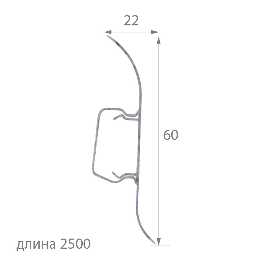 Плинтус ПВХ Technical Т08 Ильм 2,5 м, превью