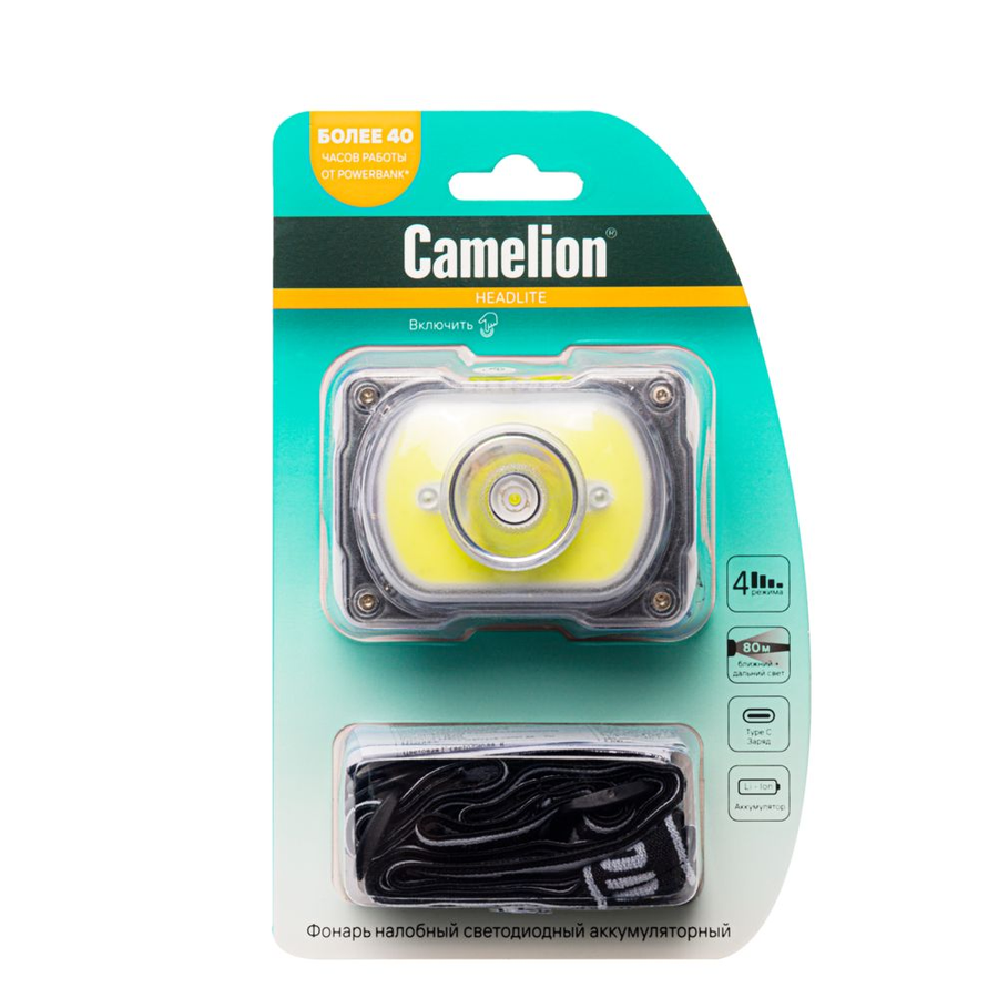 Налобный фонарь Camelion LED53407 черный, превью