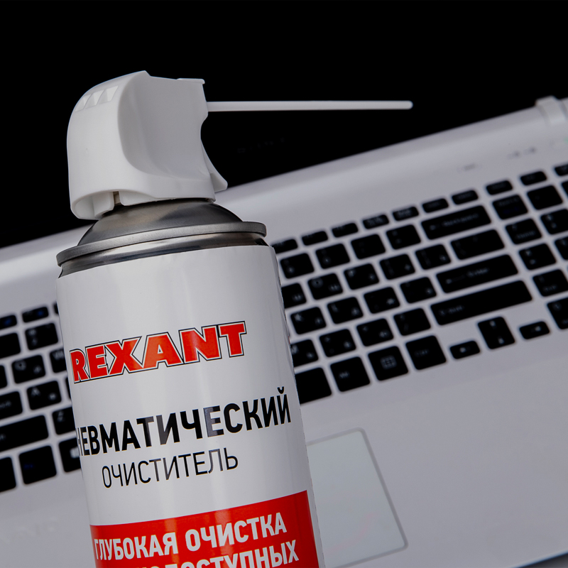 Пневматический очиститель (Сжатый воздух) DUST OFF, 1000мл (720мл), аэрозоль REXANT, превью