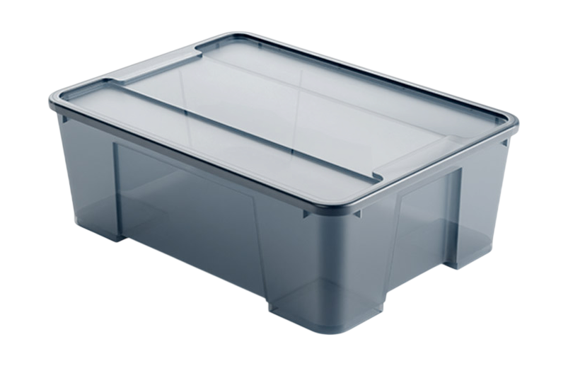 Контейнер,пластик,дымчато-серый,39х28х14см,безкрышки,11л