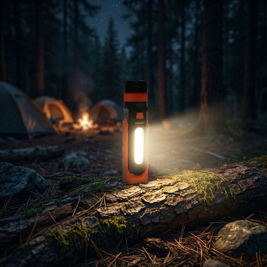 Фонарь CAMELION LED универсальный E1443 LED+COB 3XR03 магнит, предпросмотр