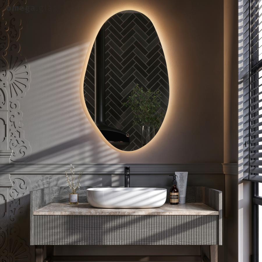 Зеркало OMEGA GLASS с подсветкой Gemy 5 55х90, предпросмотр