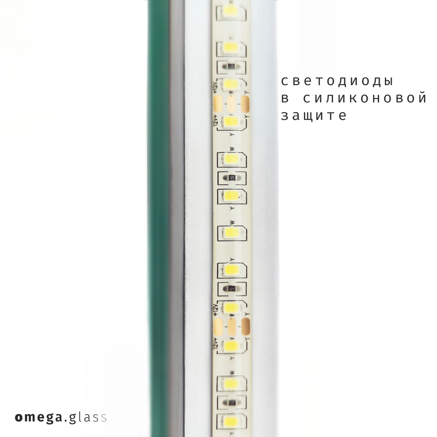 Зеркало OMEGA GLASS с подсветкой Tronco C 50х100, предпросмотр
