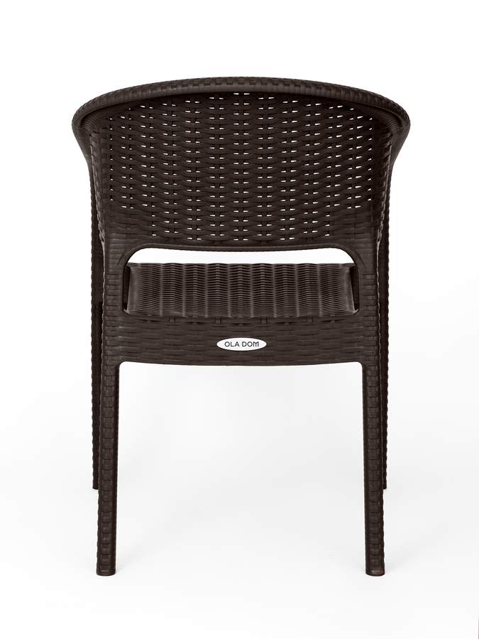 Кресло садовое OLA DOM Rattan, коричневое, 58х62х80,5см, 4,38кг, предпросмотр