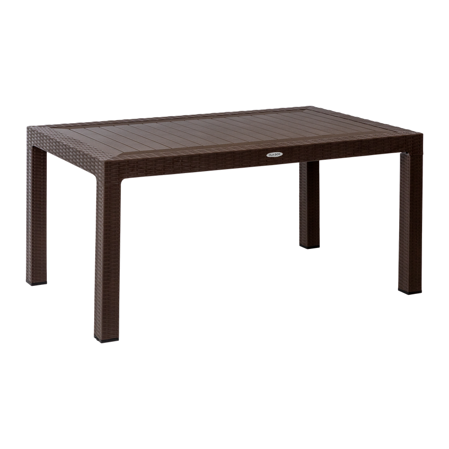 Стол садовый OLA DOM Rattan прямоугольный, коричневый, 160х95х75см, 30кг, предпросмотр