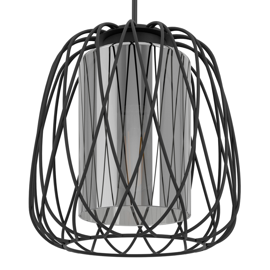 Cветильник EGLO Подвесной потолочный floresta, 1x40w, e27, h1100, d195, стал, превью