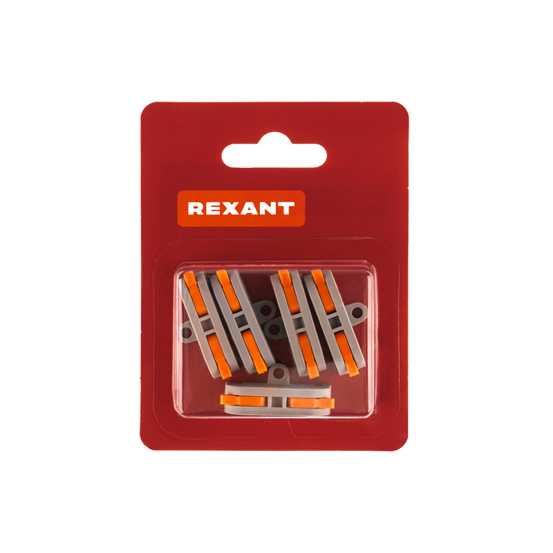 Клемма REXANT смк 222-421p проходн 1 полюс, монт.площ.(0,08-4 мм²), серая, превью