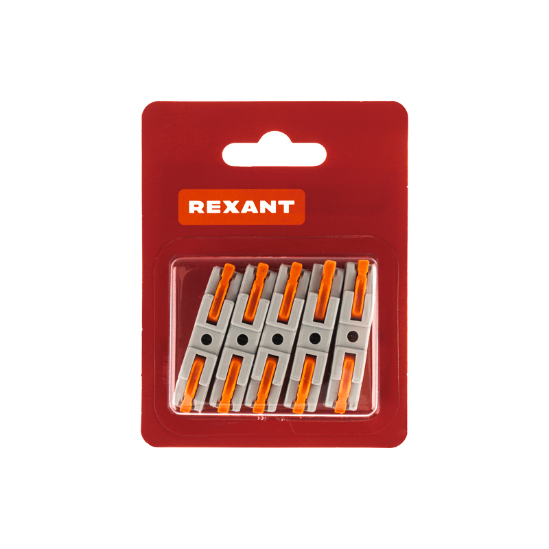 Клемма REXANT смк 222-421 проходн 1 полюс (0,08-4 мм²), серая (5 шт./уп.), превью
