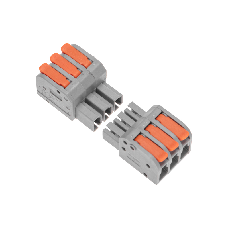 Клемма REXANT смк 222-423r проходн разъемная 3 полюса серая 0,2-2,5/4мм² (, предпросмотр