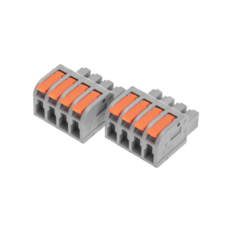 Клемма REXANT смк 222-424r проходн разъемная 4 полюса серая 0,2-2,5/4мм² (, превью