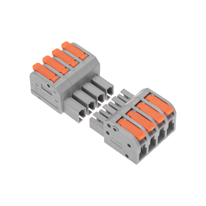 Клемма REXANT смк 222-424r проходн разъемная 4 полюса серая 0,2-2,5/4мм² (, превью