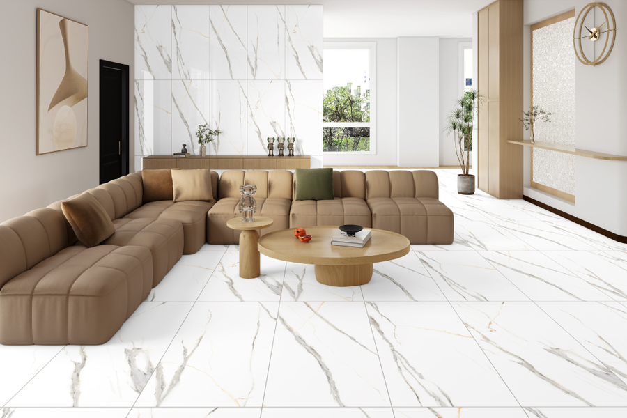 Керамогранит ETRENAL Statuario Rock белый 60X120 см 1,44м2, предпросмотр