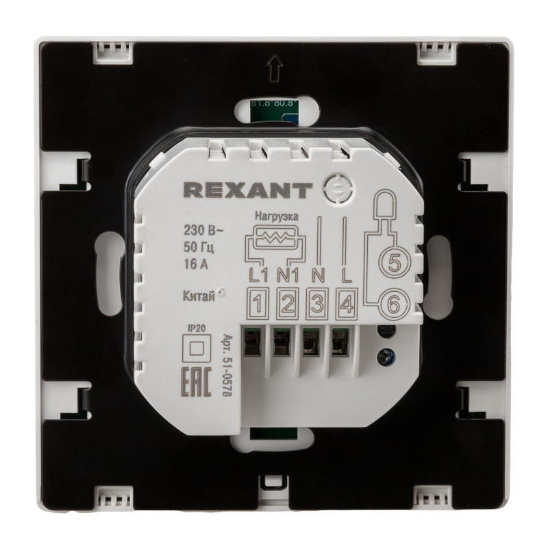 Терморегулятор REXANT цифровой SmartWarm W сенсорн, программир, с Wi-Fi, бел, превью