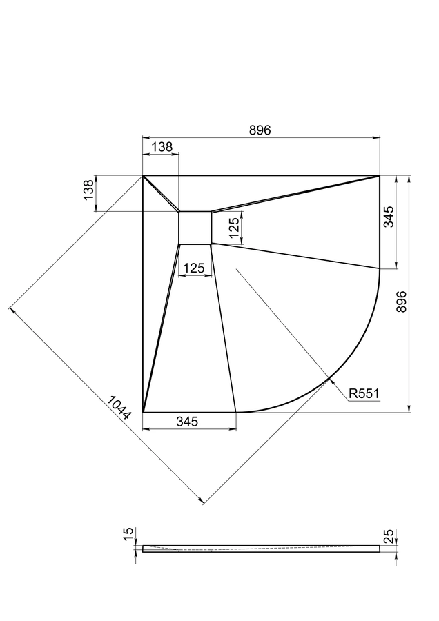 Экран BASS Style 1/4 круга 90×90см, превью