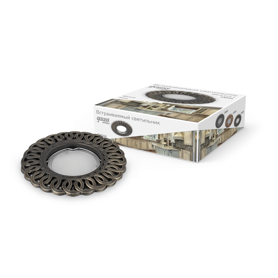 Светильник GAUSS Antique CA044 Круг. Бронза Gu5.3 1/40, превью