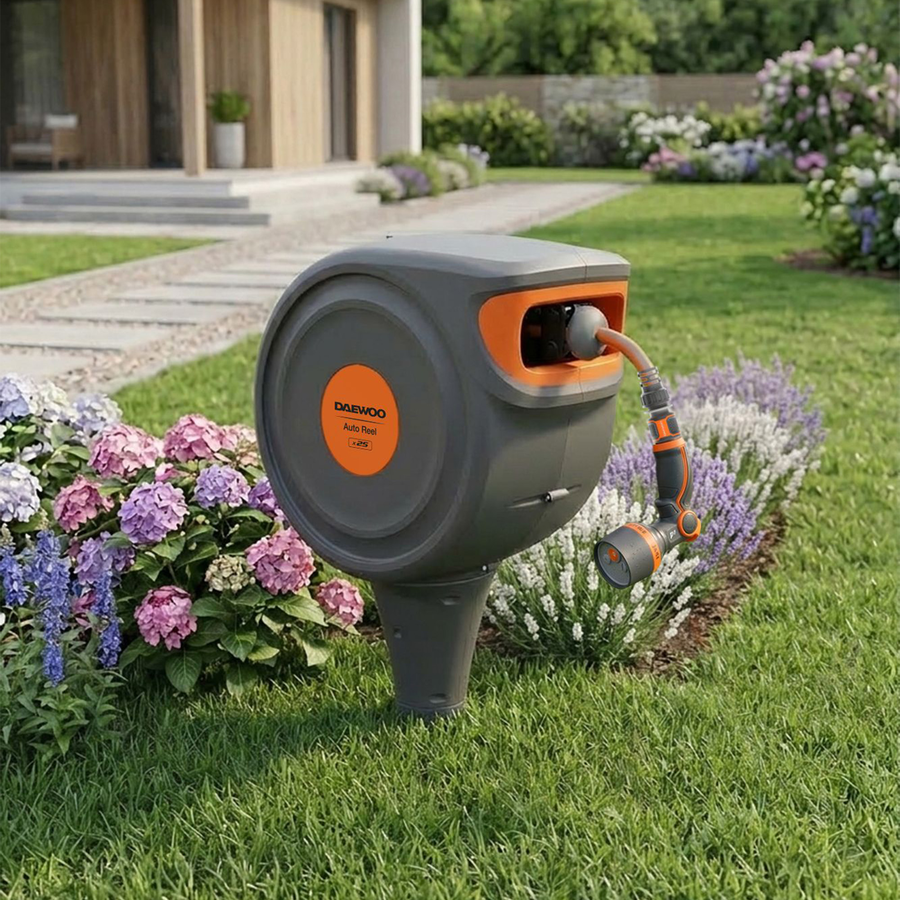 Катушка автоматическая DAEWOO Auto Reel со шлангом 25м, Dws 3225, превью