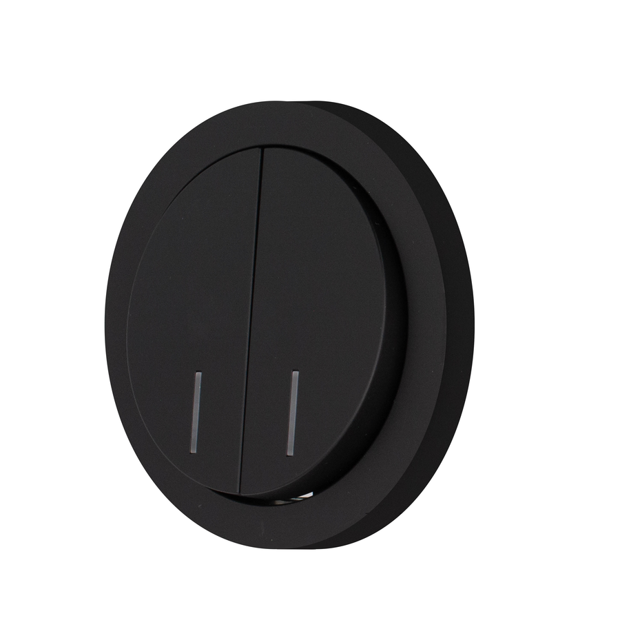 Выключатель LEZARD двойной с подсветкой чёр.бархат, превью