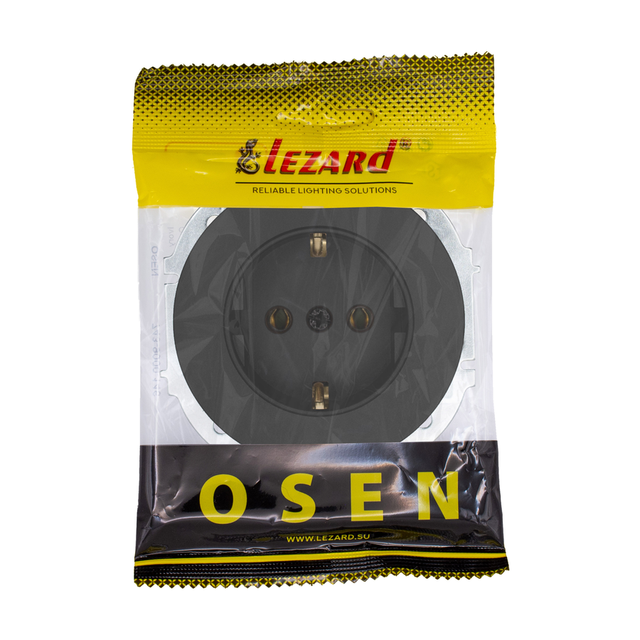 Розетка LEZARD с/з ПБТ чёр.бархат, превью