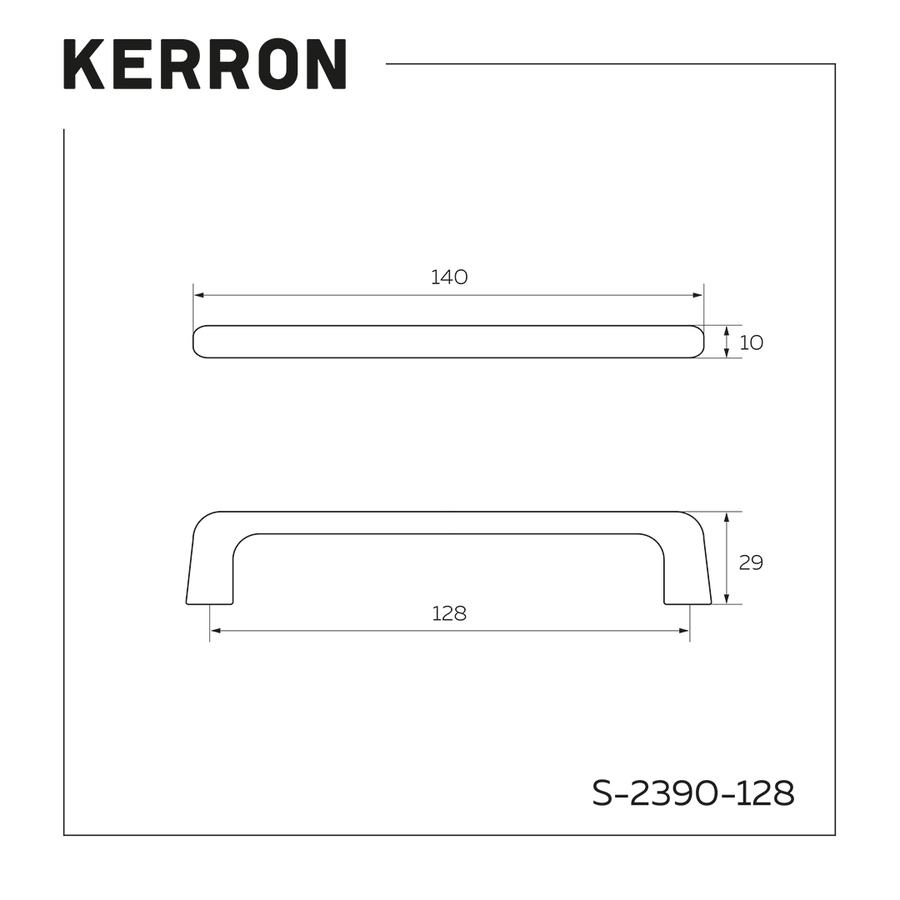 Ручка-скоба KERRON 128мм, матов золото S-2390-128 BSG, превью